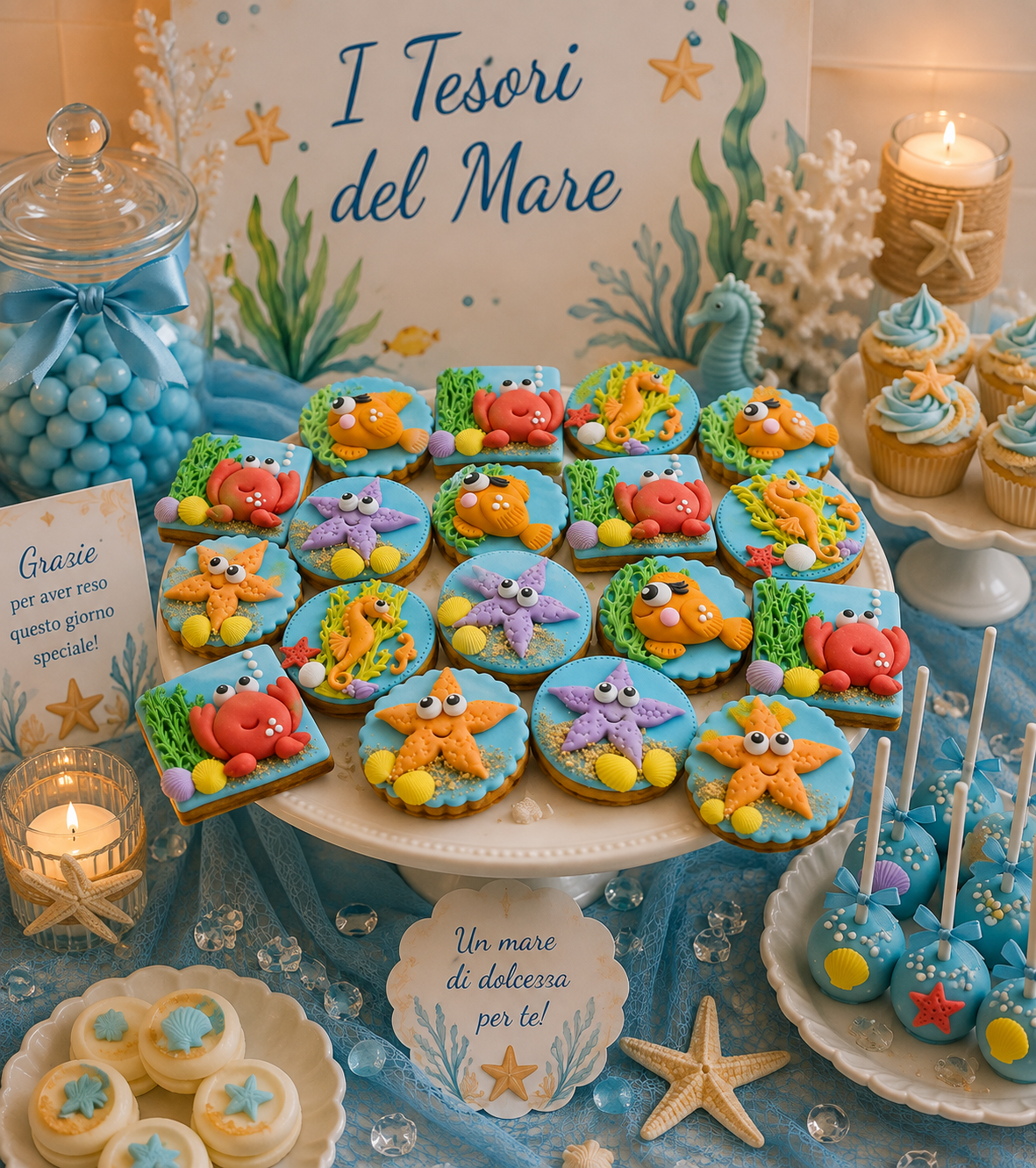 Sweet Table I Tesori del Mare realizzato da Lucia Garro